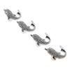 TOPBATHY Dolphin Drawer Knobs, 4-Piece Alloy Set with Rhinestones, Silver view 1