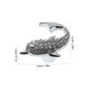 TOPBATHY Dolphin Drawer Knobs, 4-Piece Alloy Set with Rhinestones, Silver view 2