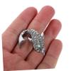 TOPBATHY Dolphin Drawer Knobs, 4-Piece Alloy Set with Rhinestones, Silver view 4