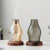 Warmself Ceramic Aroma Lamp Tealight Holder, Wax Melter, Vintage Wood-Gray Style view 2