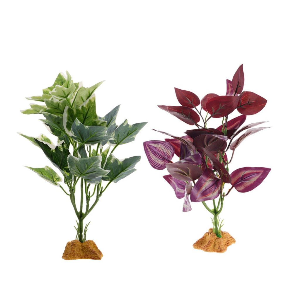 LOLIPPYY 2-Pack Artificial Plants for Terrariums and Aquariums