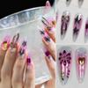Sun&Beam Handmade Press-On Nails, Long Stiletto Pink (#277 M) view 2
