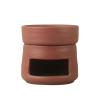 Warmself Ceramic Aroma Lamp and Tealight Holder, Burgundy view 1