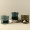 Warmself Ceramic Aroma Lamp and Tealight Holder, Burgundy view 4