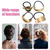 Hair Ties with Metal Ends, 4 Geometric Decorative Ties view 4