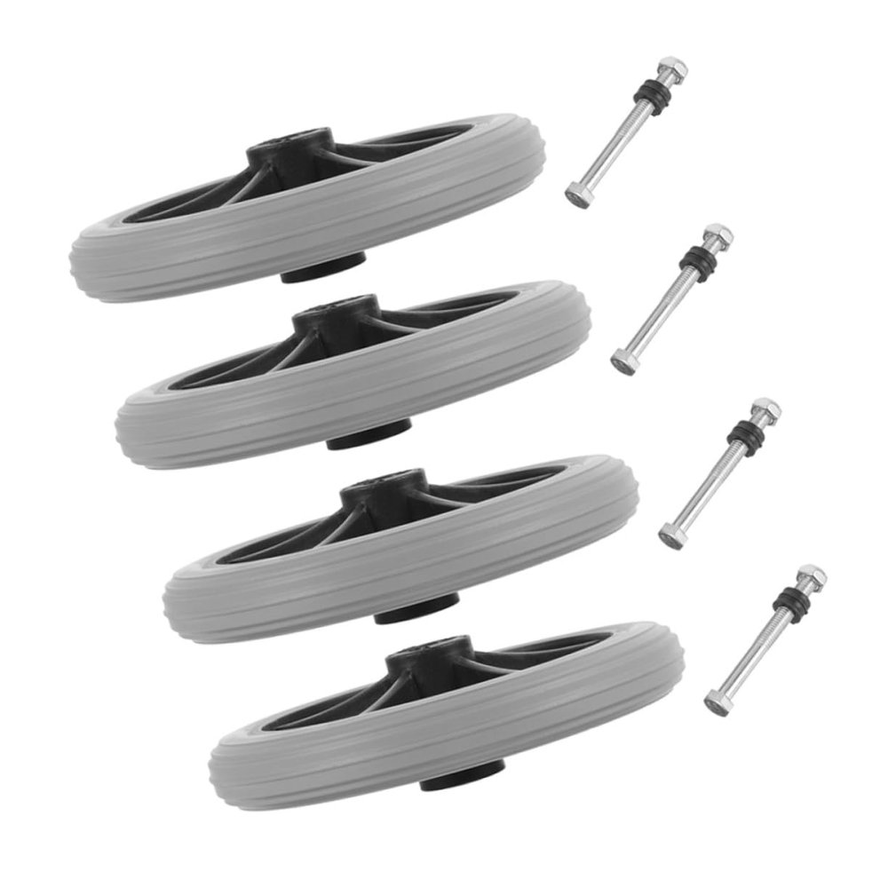 VICASKY 4-Piece Front Wheelchair Casters with Puncture-Proof Solid Rubber Tires