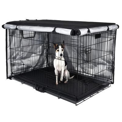 yeeplant Durable Dog Crate Cover, Waterproof Oxford Fabric with Ventilation, Double-Door Access for 36-Inch Crates, Universal Fit, Privacy Cover