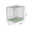 Stainless Steel Parrot Bird Cage, Foldable Outdoor Travel Carrier, Portable Handheld Cage (White) view 2