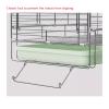 Stainless Steel Parrot Bird Cage, Foldable Outdoor Travel Carrier, Portable Handheld Cage (White) view 3