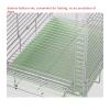 Stainless Steel Parrot Bird Cage, Foldable Outdoor Travel Carrier, Portable Handheld Cage (White) view 4