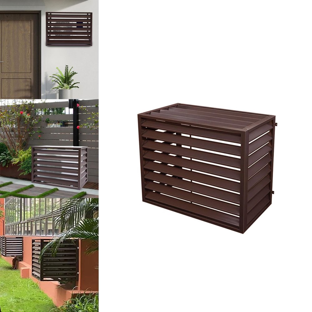 Outdoor Air Conditioner Cover with 45° Slatted Grille