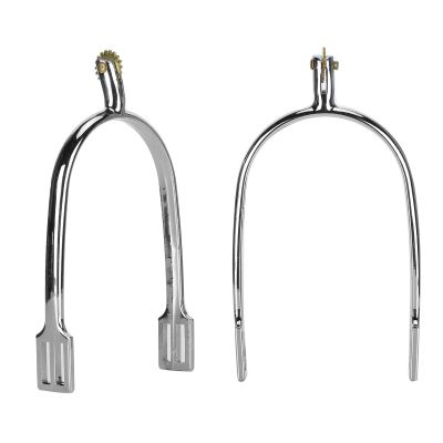Fabater 1 Pair Horse Spurs, Zinc Alloy Spurs with Rotating Copper Rowel, English Style for Men, Women and Equestrian Enthusiasts