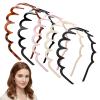 Zigzag Plastic Headbands, 5-Piece Set view 1