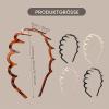 Zigzag Plastic Headbands, 5-Piece Set view 2