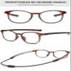 ALKAHE Rectangular Reading Glasses with Magnetic Closure, Dark Brown, +2.0 view 3