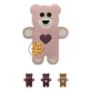 LESCHI 10-Chamber Grain Pillow, Microwaveable Heat Pillow, Teddy Bear, Pink with Heart view 1