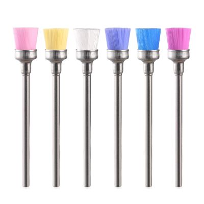 KAZIPOP 6 Nail Drill Cleaning Brushes, Nail Bit Brushes, 3/32" Brush Bits
