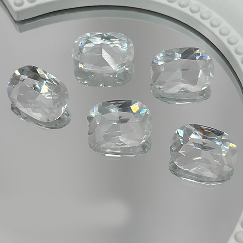 Pointed-Back Nail Rhinestones, Mixed Shapes, Clear Crystals, 5 Pieces
