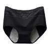 Women's Lace Period Underwear, 4-Layer Leakproof Briefs, Black, XL view 1