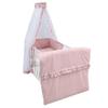 Generic Baby Delux 9-Piece Crib Set, Convertible Toddler Bed, 70 x 140 cm, Mattress, Jack Bedding Set, Chiffon Canopy (Royal Pink Rsche) view 2