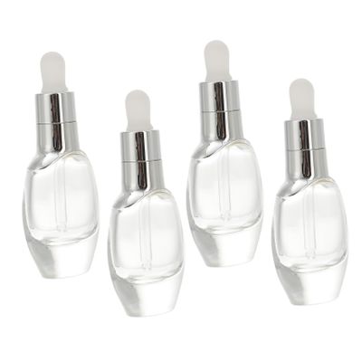 EPIGEIST 4-Piece Refillable Dropper Bottles with Silver Droppers
