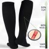 Soft Compression Socks for Men and Women, Knee-High Plus-Size Socks for Nurses, Pregnant Women, and Travel, S/M, 2 Pcs-B view 3