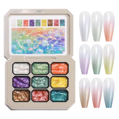 9-Color Nail Art Gel, Fast-Drying Glue