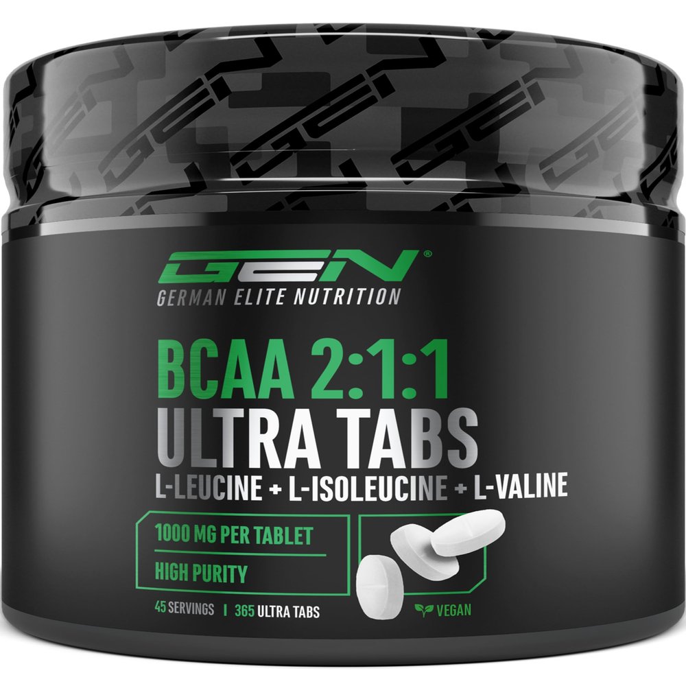 GEN German Elite Nutrition 365 Tablets with 1,000 mg BCAA per Tablet