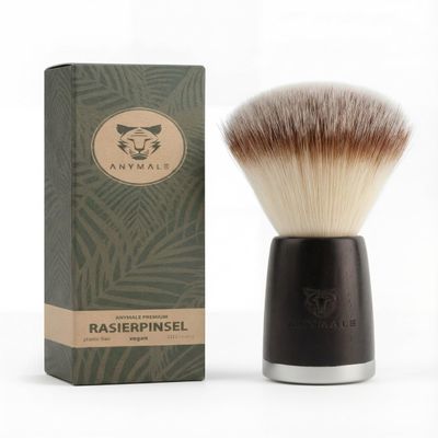 ANYMALE Men's Ebony Wood Shaving Brush with Soft Synthetic Bristles