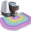 Cat Litter Mat for Tracking Control, Non-Slip, Easy-Clean, Purple, 60 x 100 cm view 1