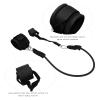 Ankle Strap Set with Double Metal D-Rings, Latex Tube and Door Anchor for Leg, Glute and Core Exercises, Black view 3