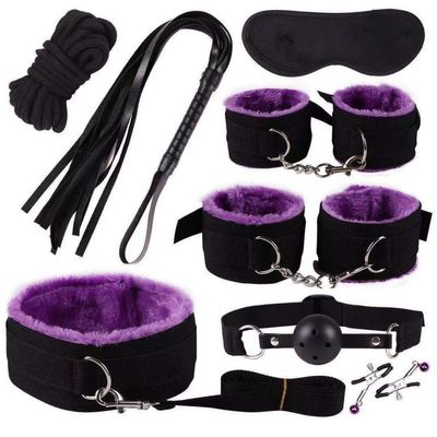 ZeeKoug Nylon Clothing Set - 8-Piece Yoga Practice Set, Purple
