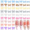 80-Piece 3D Colorful Bow Nail Charms view 1