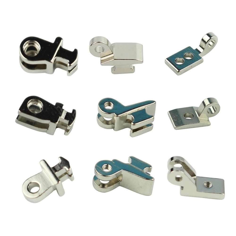 Generic 20-Piece (10-Pair) Plastic Eyeglass Hinges, High Nickel Content, Single- and Double-Tooth Temple End Pieces (9040)