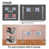 Supermarket Entrance Swing Gate, Stainless Steel, Silver, 140 × 97 cm view 3