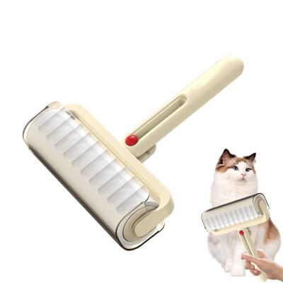 Sticky Pet Hair Remover Roller with Folding Handle