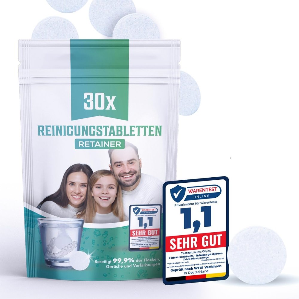 30 Retainer Cleaning Tablets for Aligners, Braces & Dentures