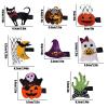 Halloween Hair Clips for Girls and Women, 8-Piece Pumpkin, Cat, Moon and Ghost Set view 2