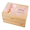 LARIFEE Personalized Fox Balloon Baby Keepsake Box with Name, Wood, 40 x 30 x 23 cm, Gift for Birth, Baptism & Baby view 1