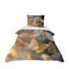 Hearda Elegant Butterfly Series Kids' Bedding Set, Microfiber Duvet Cover and Pillowcase Set with Zipper, Orange, 120 x 150 cm view 2