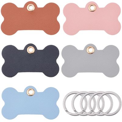 CALFOVERA 5 Color PU Leather Bone-Shaped Keychain