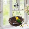 KIMISS Rattan Bird Swing Toy with Bells - Hanging Nest & Climbing Accessory for Small and Medium Parrots (27 * 12 cm) view 2