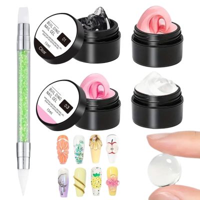 3D Gel Nail Glue, 4 Colors, for Manicures