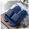FOMIYES 2-Piece Non-Slip Foot Massage Bath Sandals, Durable PVC Slippers, Dark Blue view 3