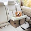 Soft Center Console Dog Car Seat with Safety Buckle and Carry Bag view 2