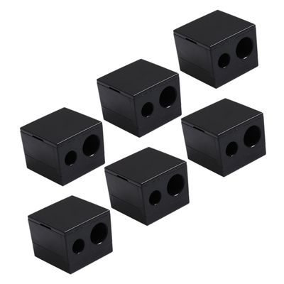 DECORNIJIA 6-Piece Double Cosmetic Sharpener for Eyebrow and Lip Pencils, Compact and Lightweight with Protective Case