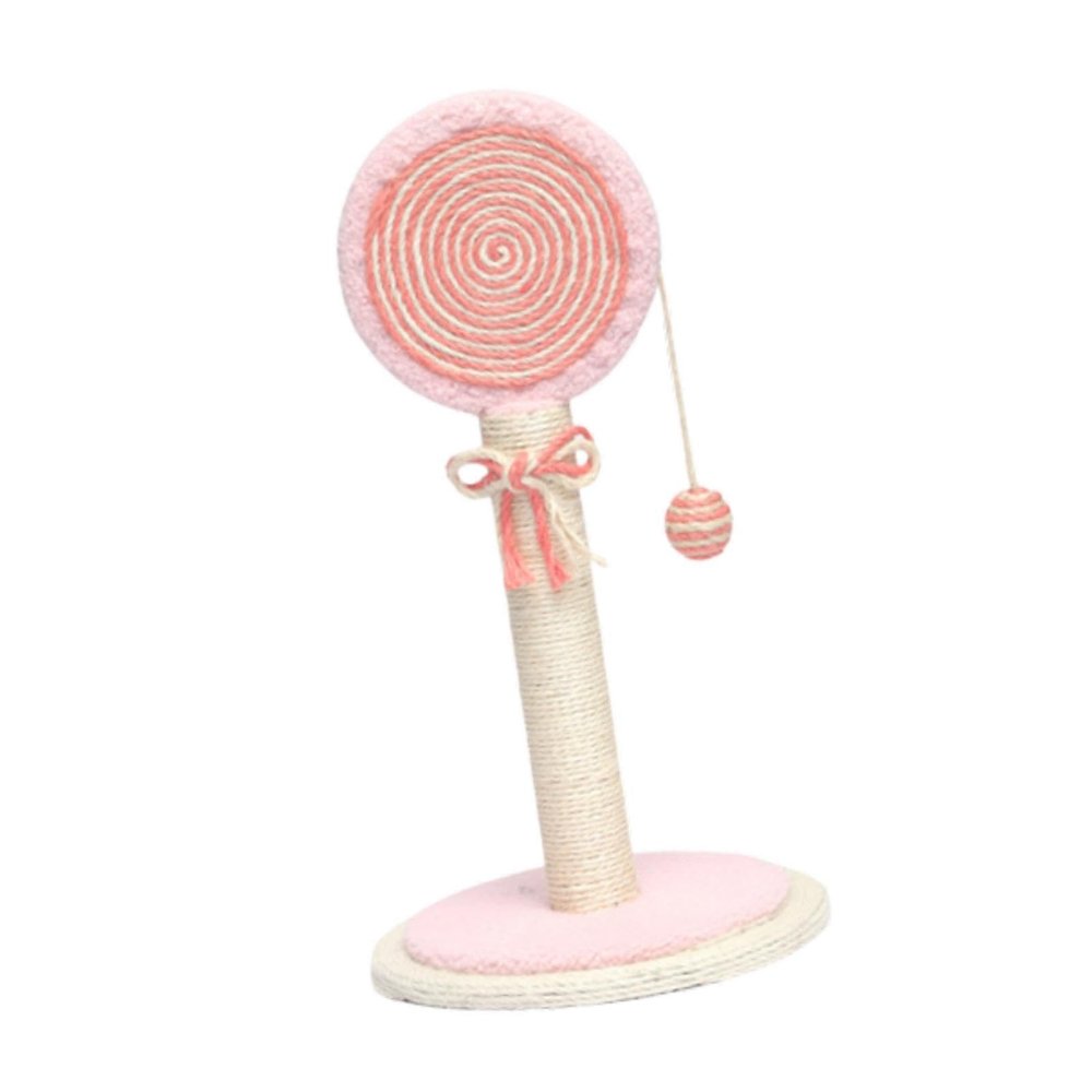 Gralara Pink Cat Scratching Post with Stable Base and Sisal