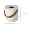 Round ABS and Leather Tissue Box with Non-Slip Pads view 2