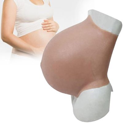 ERSINIAN Fake Pregnant Belly, Realistic Silicone Pregnancy Belly, L