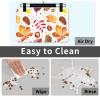 Black and Silver Glitter Diamond Pet Feeding Mat, Waterproof PU Leather, 40 x 60 cm view 4